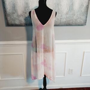 Lacausa Pink Tie Dye Oversized Slip Dress Sz-XS